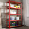 Monzana Stellingkast Metaal - incl. 5 MDF planken - tot 875kg – Rood