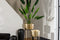 moods collection plantenstandaard antique - goud & zwart - set van 2