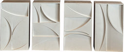 moods collection wandkast – kunst – wit – set van 4