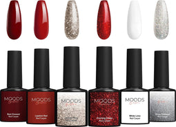 Moods Gellac 6-delige Set - Gel Nagellak - 8ML - Red Carpet Edition - Gellac - Nagels - Gellak Starterspakket - Kerst Kleuren