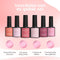 Moods Gellac 6-delige Set - Transparante Gel Nagellak - 8ML - Pink Jelly Nude Edition - Gellac - Nagels - Gellak Starterspakket - Nude Kleuren