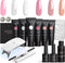 Moods Gellac - Luxe Polygel Set - Polygel Nagels Starterspakket - Inclusief UV LED lamp - 6 Kleuren - Nude Roze