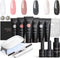 MoodsGellac Luxe Polygel Kit - Polygel Nagels Starterspakket - Inclusief UV LED lamp - 6 Kleuren - Neutral Shine