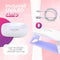 MoodsGellac Luxe Polygel Kit - Polygel Nagels Starterspakket - Inclusief UV LED lamp - 6 Kleuren - Nude Roze