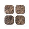 Mooisa Mooisa Dark Emperador Onderzetter Organisch Marmer Bruin Set 4 Stuks