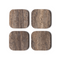 Mooisa Mooisa Onderzetter Organisch Titanium Travertine Set 4 Stuks