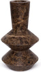 Mooisa Rhombus Bruin Marmer Vaas Dark Emperador H35cm