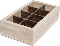 Mooisa Travertine Organizer Box Beige Theedoos