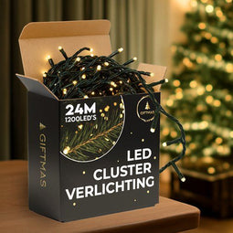 Giftmas Clusterverlichting - Kerstverlichting Buiten - 1200 Warm Witte LED's - 24M