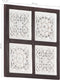 vidaXL - Wandpaneel - handgesneden - 40x40x1,5 - cm - MDF - zwart - en - wit
