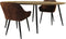 Tafel Bern ovaal swiss edge - 180x100x76 - Naturel/zwart - Mangohout/metaal