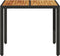 vidaXL Tuintafel met acaciahouten blad 90x90x75 cm poly rattan zwart