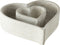 J-Line bloempot Hart In Hart - cement - grijs - Ø 22 cm