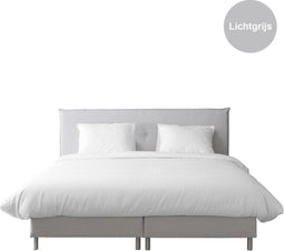 Mörgenn Boxspring Pollux - Complete boxspringset - Pocketvering - Lichtgrijs - 140x200