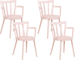 MORILL - Stoel set van 4 - Roze - Kunststof