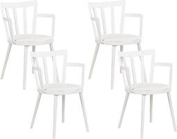 MORILL - Stoel set van 4 - Wit - Kunststof