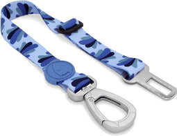 Morso honden autogordel gerecycled splash blauw 40-65x1,5 cm tot 4 kg