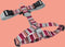 Morso - Hondentuig H-Tuig Gerecycled Skyline Rood / Roze