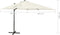 vidaXL - Zweefparasol - met - paal - en - LED-verlichting - 300 - cm - azuurblauw