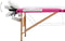 vidaXL - Massagetafel - inklapbaar - 3 - zones - hout - wit - en - roze