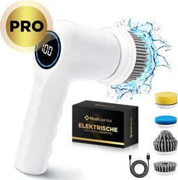 MostEssential Elektrische Schoonmaakborstel PRO Edition – Elektrische Schrobber - Schrobborstel - Poetsmachine – Voor Badkamer of Keuken - IPX7 Waterdicht