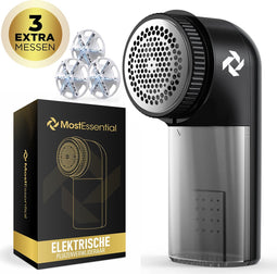 MostEssential Luxe Pluizenverwijderaar – Pluizentondeuse - Ontpluizer – Kledingontpluizer – Kledingroller – Kledingborstel - Pluizendief - Lint Remover - Inclusief 3 Reserve Mesjes