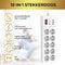 MostEssential Premium 13-Voudige Stekkerdoos - Stekkerdoos met Schakelaar - Stekkerdoos met USB - Stekkerdoos met Overspanbeveiliging – Overspanningsbeveiliging - 10 Stopcontacten & 3 USB Oplaadpoorten – 2M Verlengsnoer – Antislip - Wit
