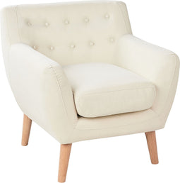 MOTALA - Chesterfield fauteuil - Lichtbeige - Polyester