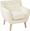 MOTALA - Chesterfield fauteuil - Lichtbeige - Polyester