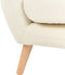 MOTALA - Chesterfield fauteuil - Lichtbeige - Polyester
