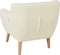 MOTALA - Chesterfield fauteuil - Lichtbeige - Polyester