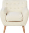MOTALA - Chesterfield fauteuil - Lichtbeige - Polyester