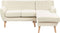 MOTALA - Hoekbank 3-zits - Lichtbeige - Links - 176 cm - Polyester