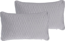 MOTARI - Sierkussen set van 2 - Grijs - 30 x 50 cm - Polyester