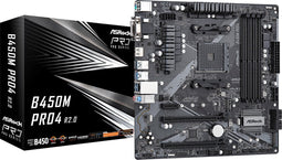 Motherboard ASRock B450M Pro4 R2.0 AMD B450 Socket AM4