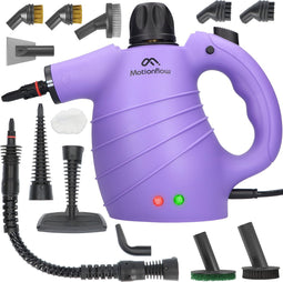 Motionflow 14-in-1 Stoomreiniger - Handstoomreiniger voor kleding - 1150 Watt handstomer - Stoomapparaat vloer, bank & tapijt - Vlekkenreiniger - Tapijtreiniger - 450 ML - 14-Delige accessoires Set