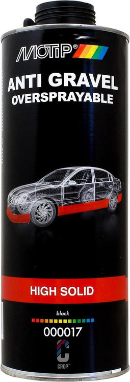 MoTip Anti Steenslag HIGH SOLID in 1 liter Onderschroefbus Zwart