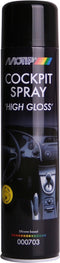 MoTip Car Care Black Cockpitspray High Gloss - 600ml - Hoogglans - Reinigt, Beschermt en Verfraait