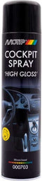 MoTip Car Care Black Cockpitspray High Gloss - 600ml - Hoogglans - Reinigt, Beschermt en Verfraait