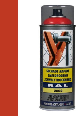 Motip industrial acryllak hoogglans RAL 2002 bloed oranje - 400 ml