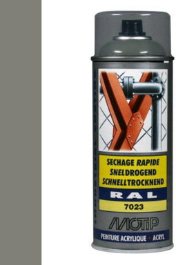 Motip industrial acryllak hoogglans RAL 7023 beton grijs - 400 ml