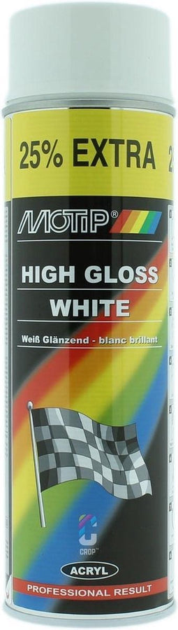 Motip Spuitbus Acryl Hoogglans - Wit