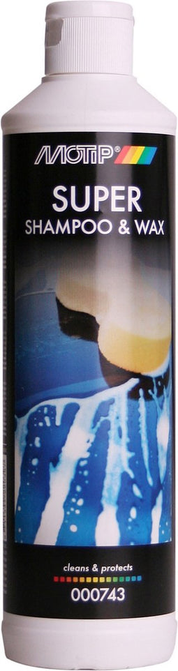 Motip Super Shampoo & Wax - 500ml - Grondige Reiniging - Glans en Bescherming