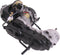 Motorblok compleet China scooter GY6 10 inch wiel met Lange achteras inclusief Carburateur