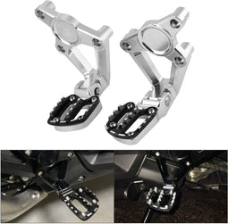 Motorfiets voetsteun voetsteun bijrijder voetsteunen pedaal set achter geschikt voor X-ADV 750 17-19 default Silver titanium.