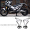 Motorfiets voetsteun voetsteun bijrijder voetsteunen pedaal set achter geschikt voor X-ADV 750 17-19 default Silver titanium.