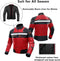 Motorjas motorjas winddicht volledige lichaam 5 beschermende Gear Armor voor mannen vrouwen dames... M Rood