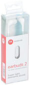 Motorola Earbuds2 oortjes - wit - in-ear - geluidsisolatie - ingebouwde microfoon