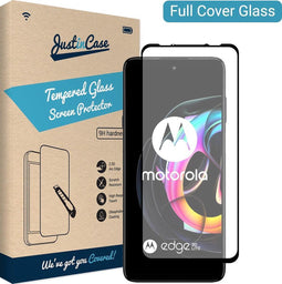 Motorola Edge 20 Lite Screenprotector - Full Cover - Gehard glas - Transparant -Just in Case