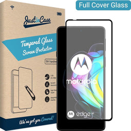 Motorola Edge 20 Screenprotector - Full Cover - Gehard glas - Transparant -Just in Case